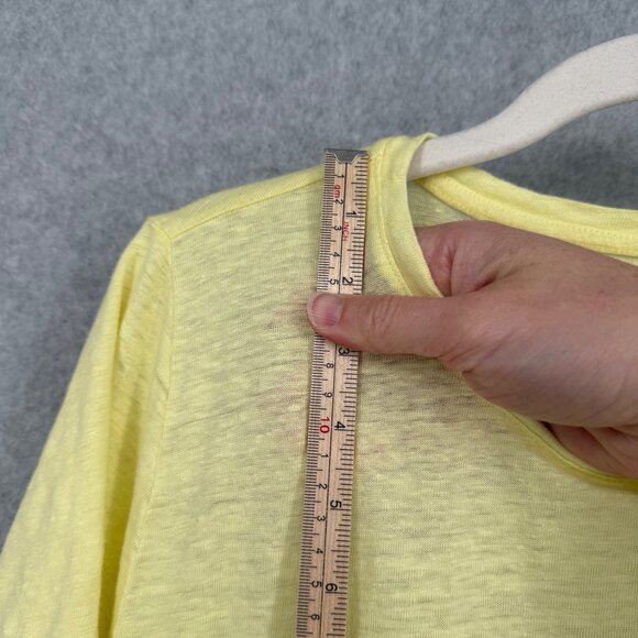 Eileen Fisher Knit Linen Short Sleeve Shirt Size S Butter Yellow Oversized EUC - Picture 8 of 10